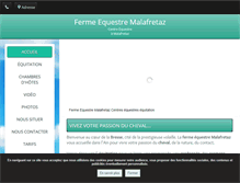 Tablet Screenshot of ferme-equestre-malafretaz.com